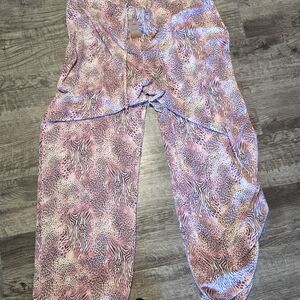NWT SKIMS XL Bloom Animal Multi Print Valentines Day Pj Bottoms ONLY.